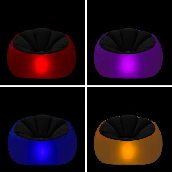 Ilmatäytteinen Nojatuoli Monivärisellä LED-valolla ja Kaukosäätimellä Chight InnovaGoods
