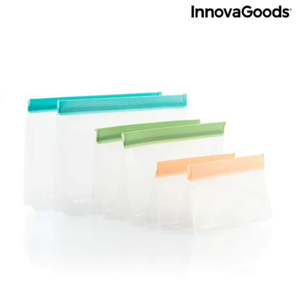 Daugkartinio naudojimo hermetiškai uždarytų maišelių rinkinys InnovaGoods V0103189 Skaidrus 6 vnt. (Naudoti B)