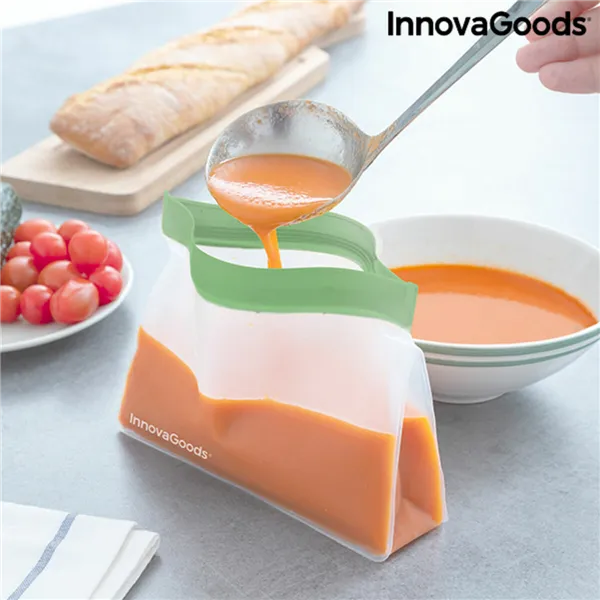 Korduvkasutatavate hermeetiliselt suletud kottide komplekt InnovaGoods V0103189 Läbipaistev 6 Ühikut (Renoveeritud B)