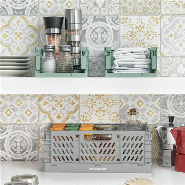 3 salokāmu un sakraujamu organizēšanas kastīšu komplekts Boxtor InnovaGoods