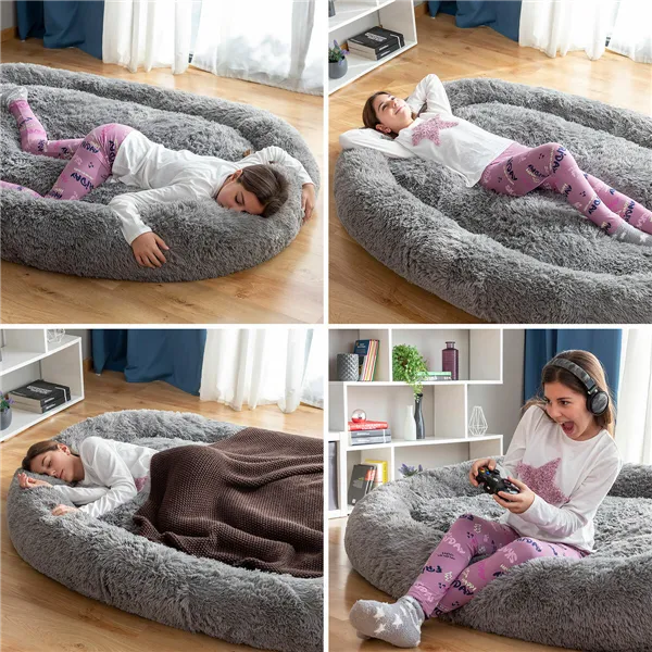 Žmogaus dydžio šuns guolis | Human Dog Bed XXL InnovaGoods Grey