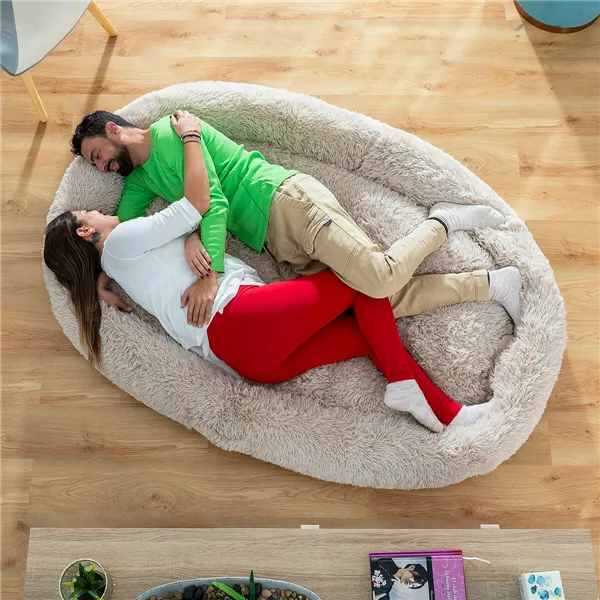 Žmogaus dydžio šuns guolis | Human Dog Bed XXL InnovaGoods Beige
