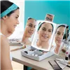 Salokāms LED spogulis ar grima organizatoru 3 in 1 Panomir InnovaGoods