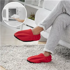 Mikrobangų krosnelėse šildomos šlepetės InnovaGoods Raudona