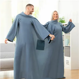 Одеяло-халат на двоих с карманом по центру Doublanket InnovaGoods