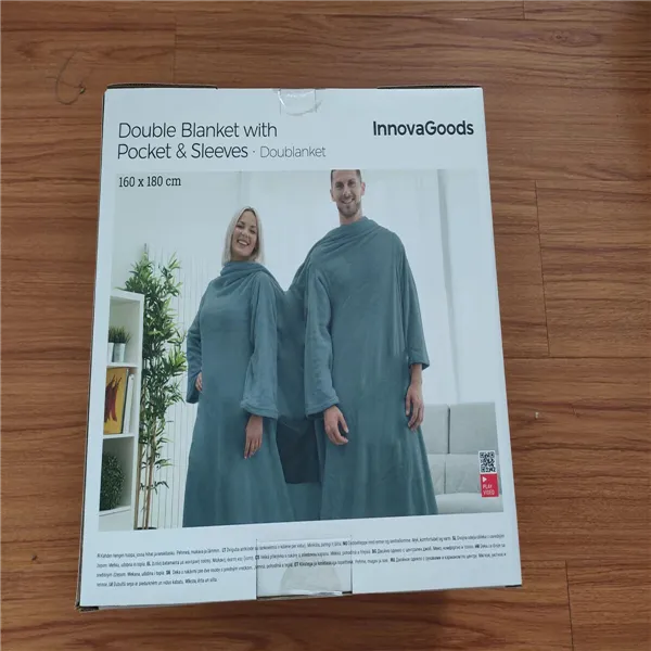 Antklodė su dviem rankovėmis su centrine kišene Doublanket InnovaGoods