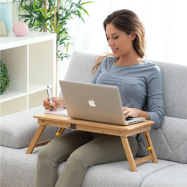 Bambukinis sulankstomas šoninis stalas Lapwood InnovaGoods