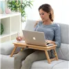 Bambukinis sulankstomas šoninis stalas Lapwood InnovaGoods