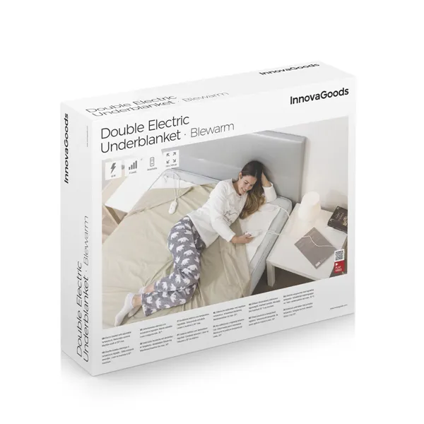 Double Electric Underblanket Blewarm InnovaGoods 60+60 W 140 x 160 cm White (Refurbished A)