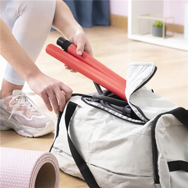 Fitnesskang koos elastsete koormusribade ja treeningu juhisega Resibar InnovaGoods