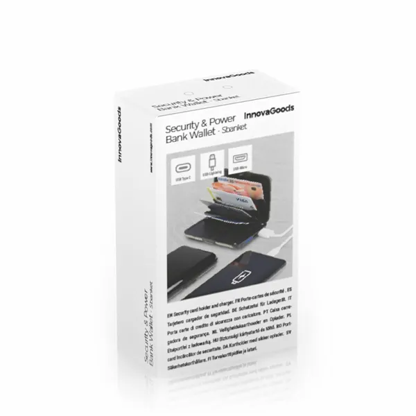 Кошелек для карт с блокировкой RFID и пауэр-банком Sbanket InnovaGoods