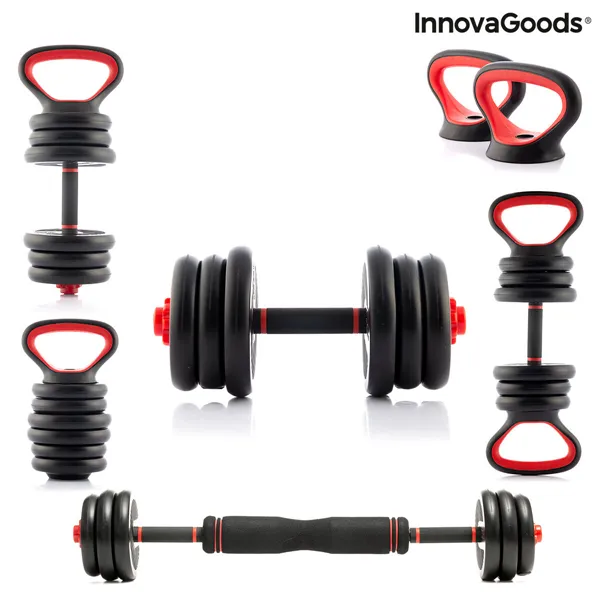 Набор регулируемых весов 6-в-1 с руководством по упражнениям Sixfit InnovaGoods   Железо (Пересмотрено B)