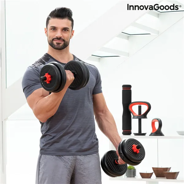 Набор регулируемых весов 6-в-1 с руководством по упражнениям Sixfit InnovaGoods   Железо (Пересмотрено B)