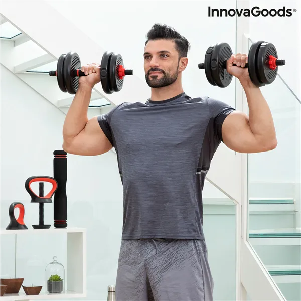 Набор регулируемых весов 6-в-1 с руководством по упражнениям Sixfit InnovaGoods   Железо (Пересмотрено B)