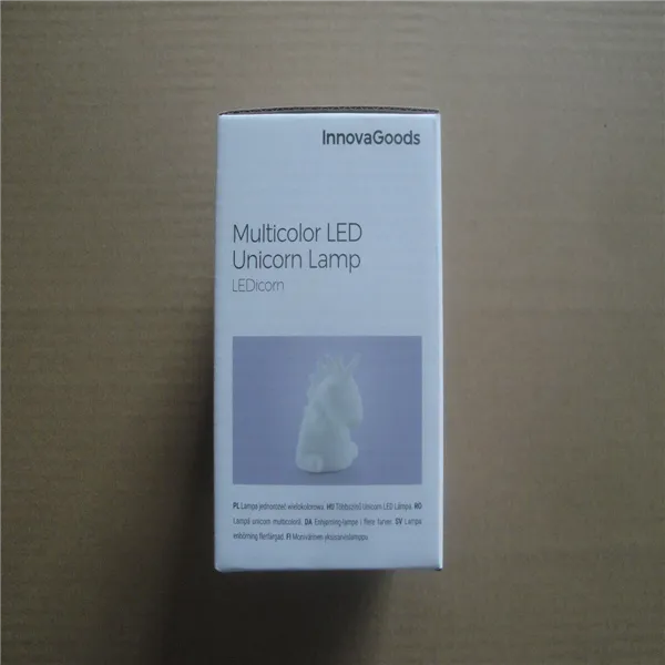 įvairių spalvų vienaragio lempa LEDicorn InnovaGoods