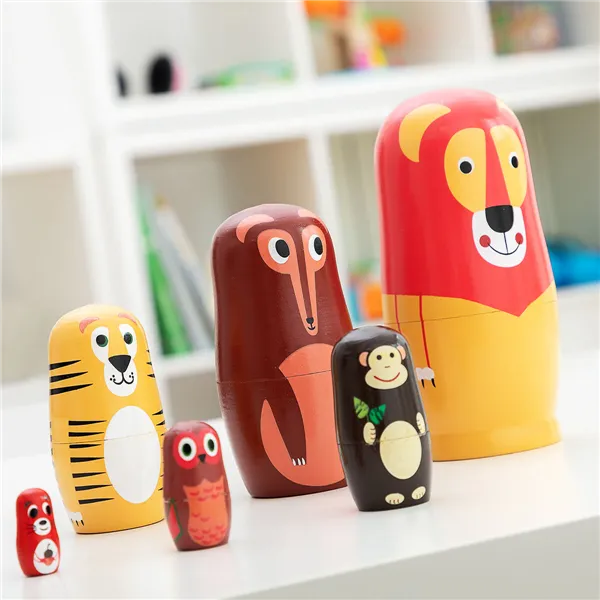 Matrioška medinės gyvūnų figūros Funimals InnovaGoods 11 Dalys