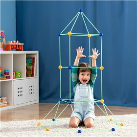 Children’s Fort Building Kit Builkitt InnovaGoods 155 Pieces