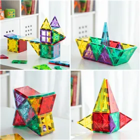 3D Magnetic Building Blocks Magoks InnovaGoods 57 Pieces