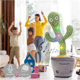 Rechargeable Dancing and Talking Cactus with Music and Multicoloured LED Cacxi InnovaGoods Green (Refurbished A)